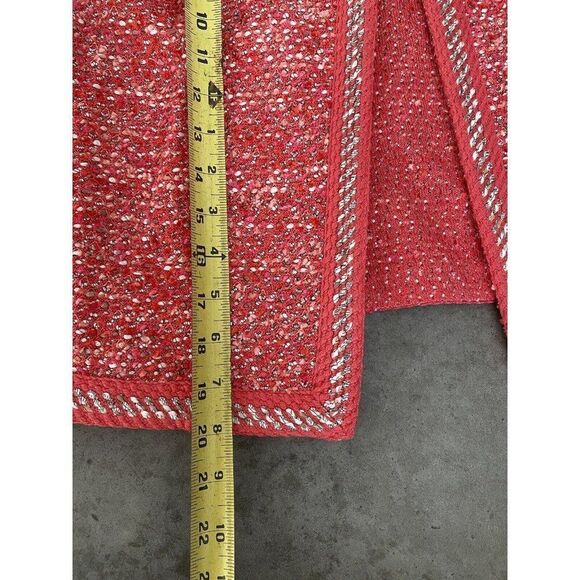 St. John Suit Dress Set Size 8 Wool Blend Tweed Pink Coral White St Classic - Picture 10 of 15